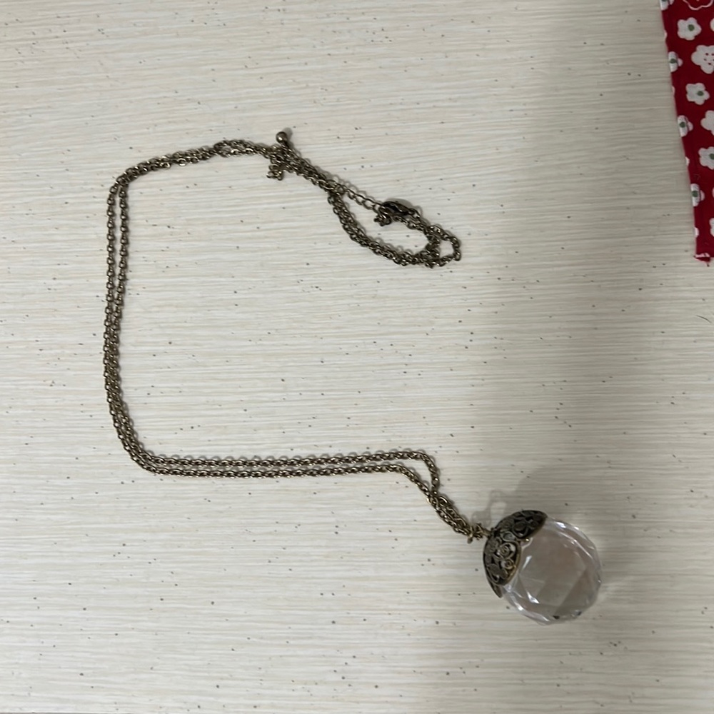 Free people long statement crystal necklace